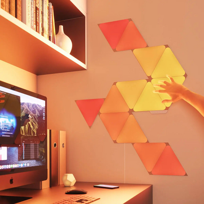 Apex Triangle Light Panels, RGBIC Wall Light, Multicolor Effects, Music Sync, DIY Design, Smart APP Control, Compatible with Alexa & Google Assistant for Room, Gaming,
